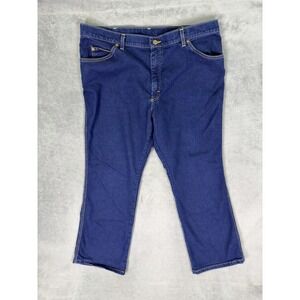 Rider Denim Jeans Mens 40x32** Blue Dark Wash Denim Relaxed Straight Made In USA